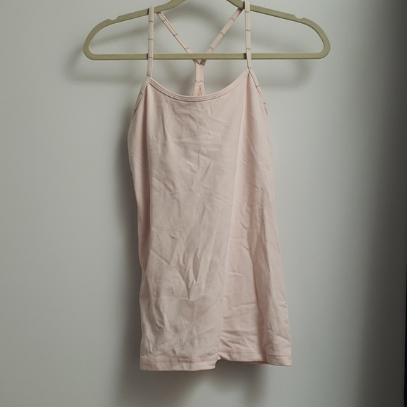Lululemon light pink Power Y tank - sz 6 - Picture 1 of 3